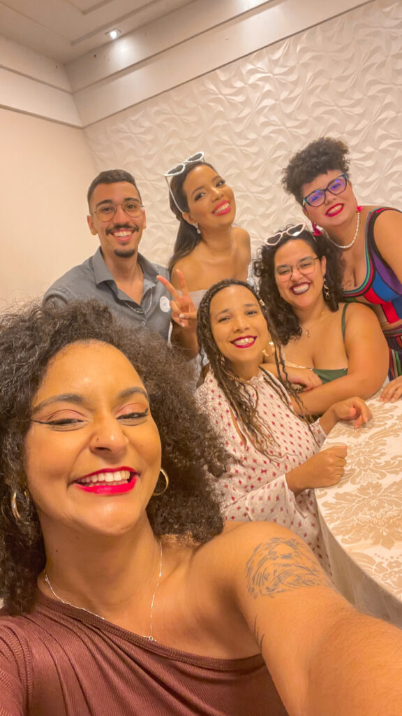 Selfie com o estagiário da Tamara