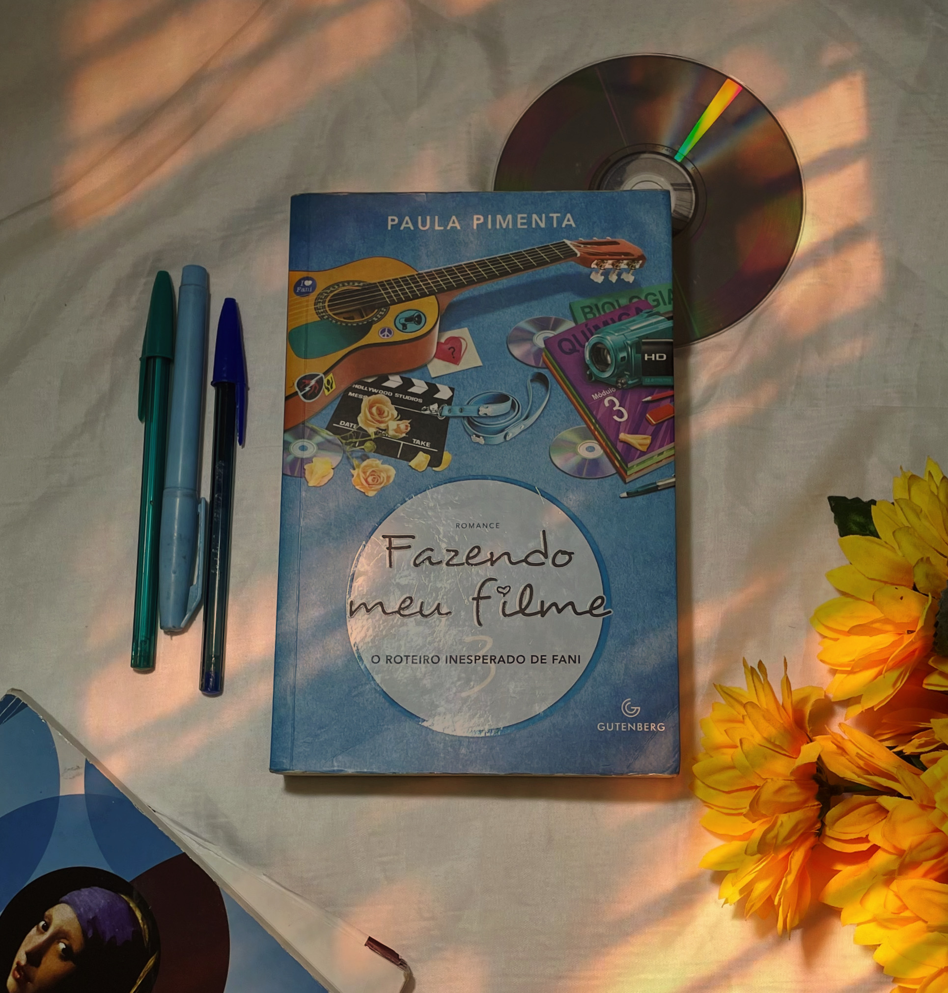 Foto em flatlay do livro Fazendo meu filme 3 - o roteiro inesperado de Fani.