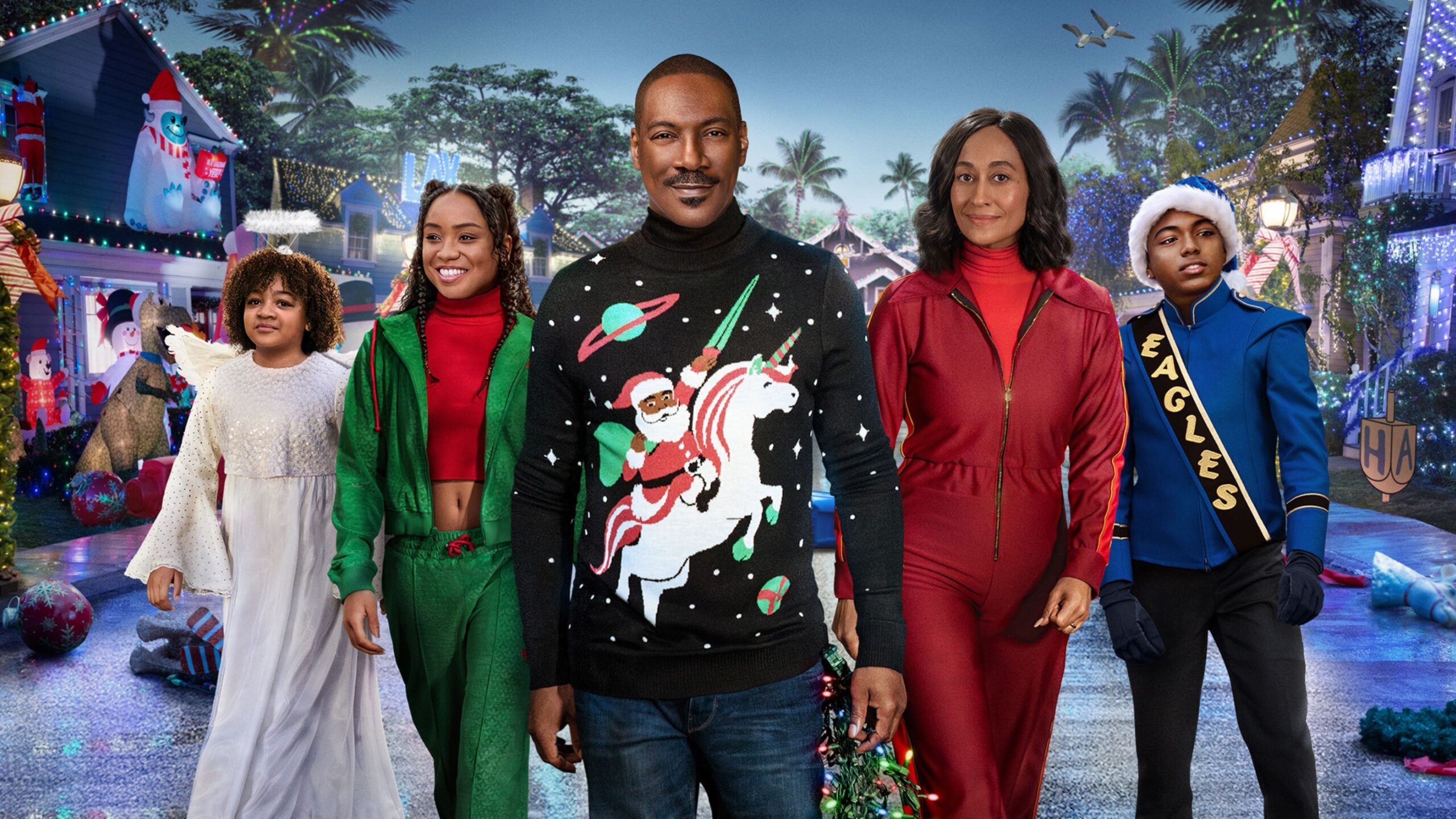 Imagem de divulgação do filme "A Batalha de Natal", com foto dos protagonistas.